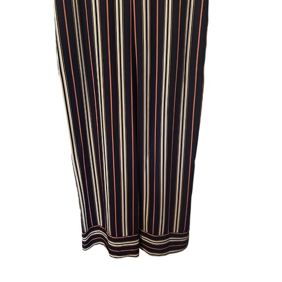 Xhilaration blue white and orange stripe wide leg jumpsuit size L - Picture 5 of 6